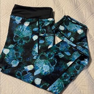 Constantly Varied Gear Mermaid Skull leggings. Full length